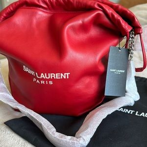 YSL bag red leather